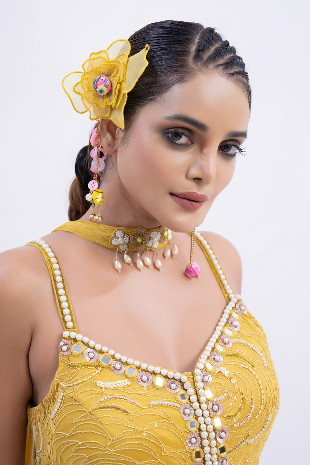 yellow Gharara suit