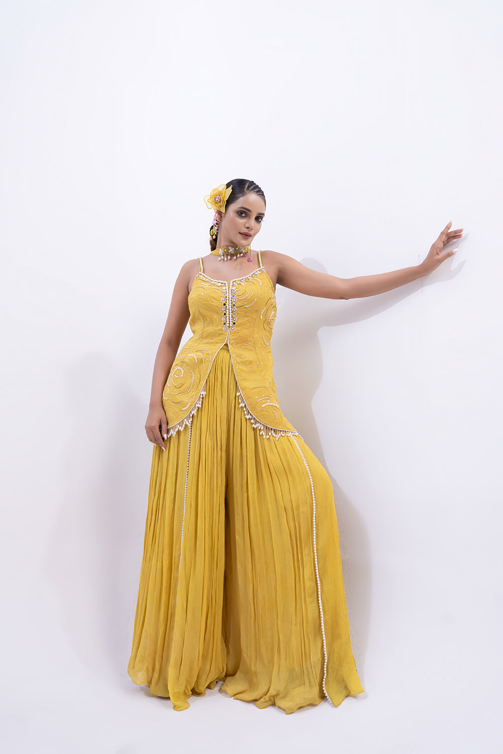 yellow Gharara suit