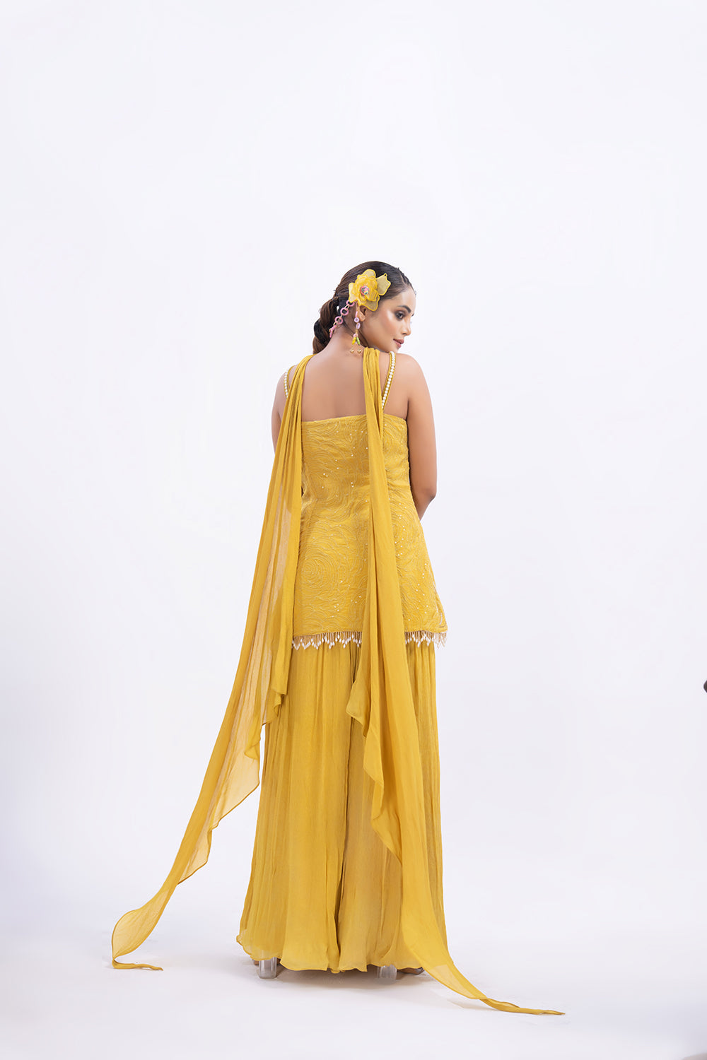 yellow Gharara suit