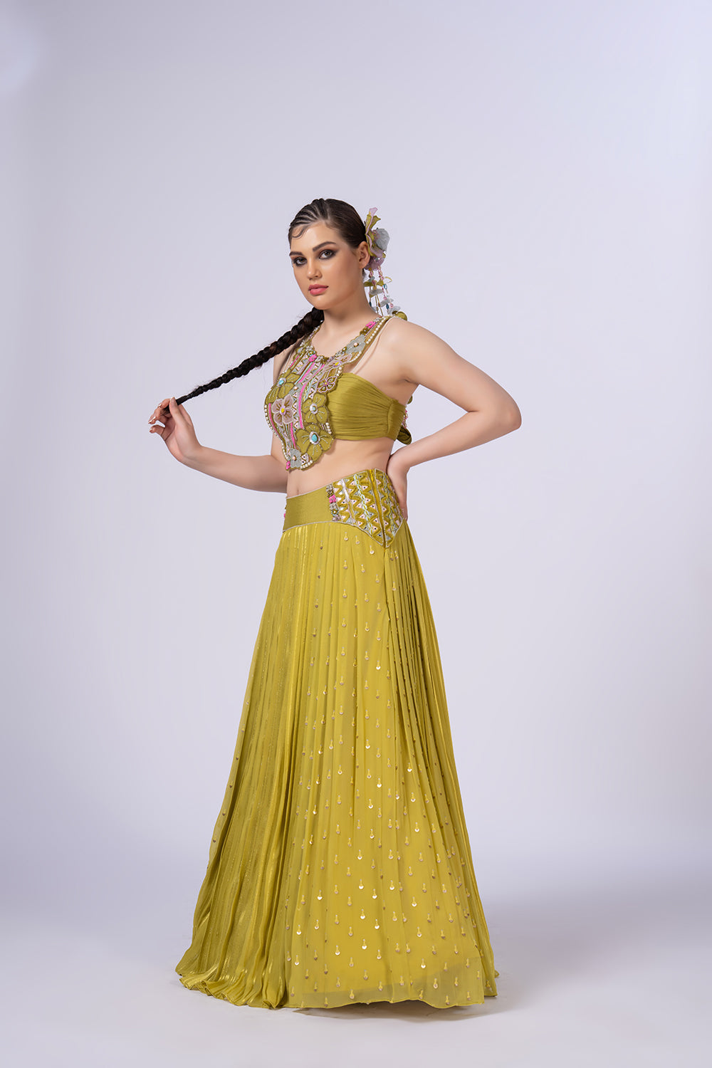 Lime Green lehenga