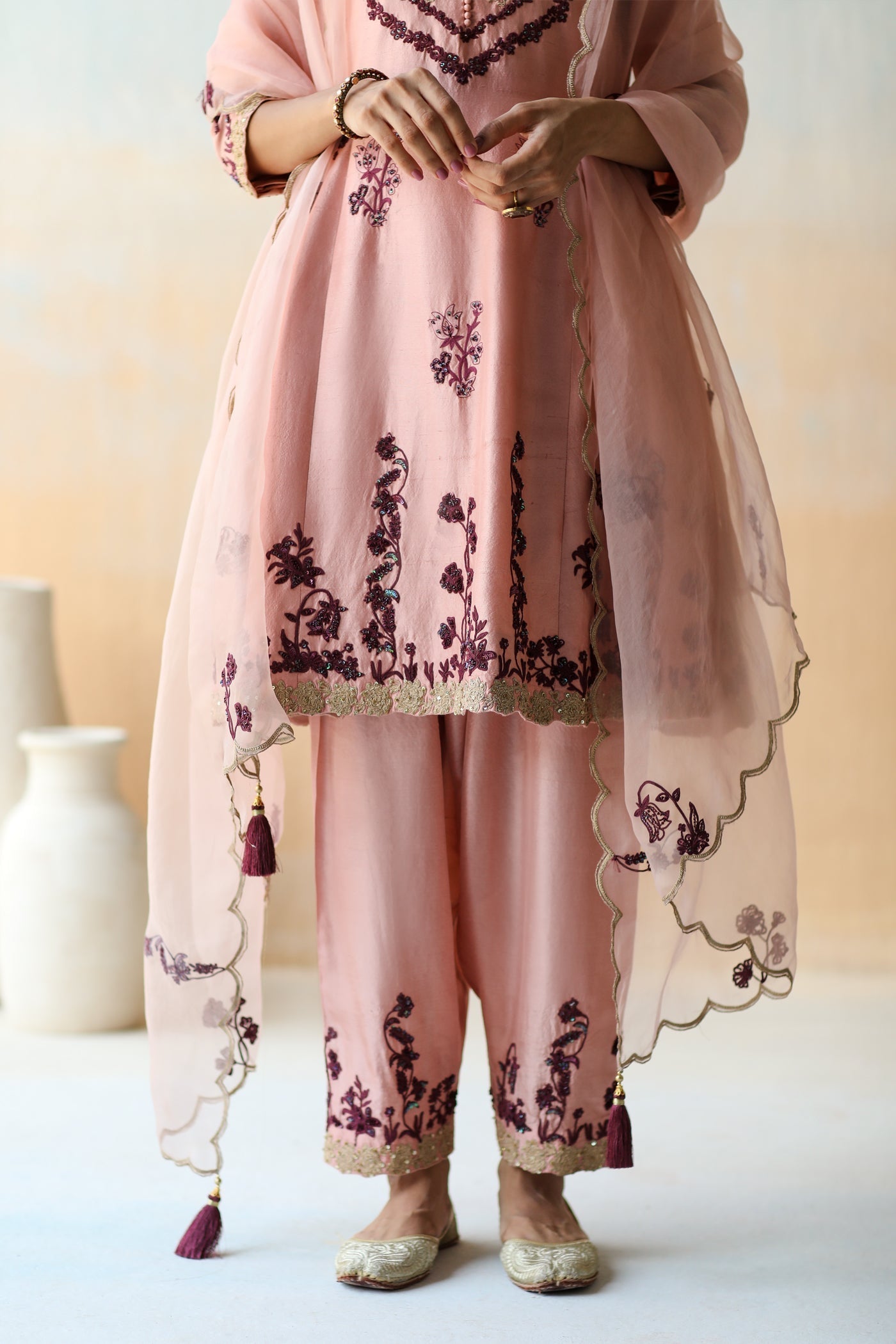 Onion Pink Kurta Set with Salwar
