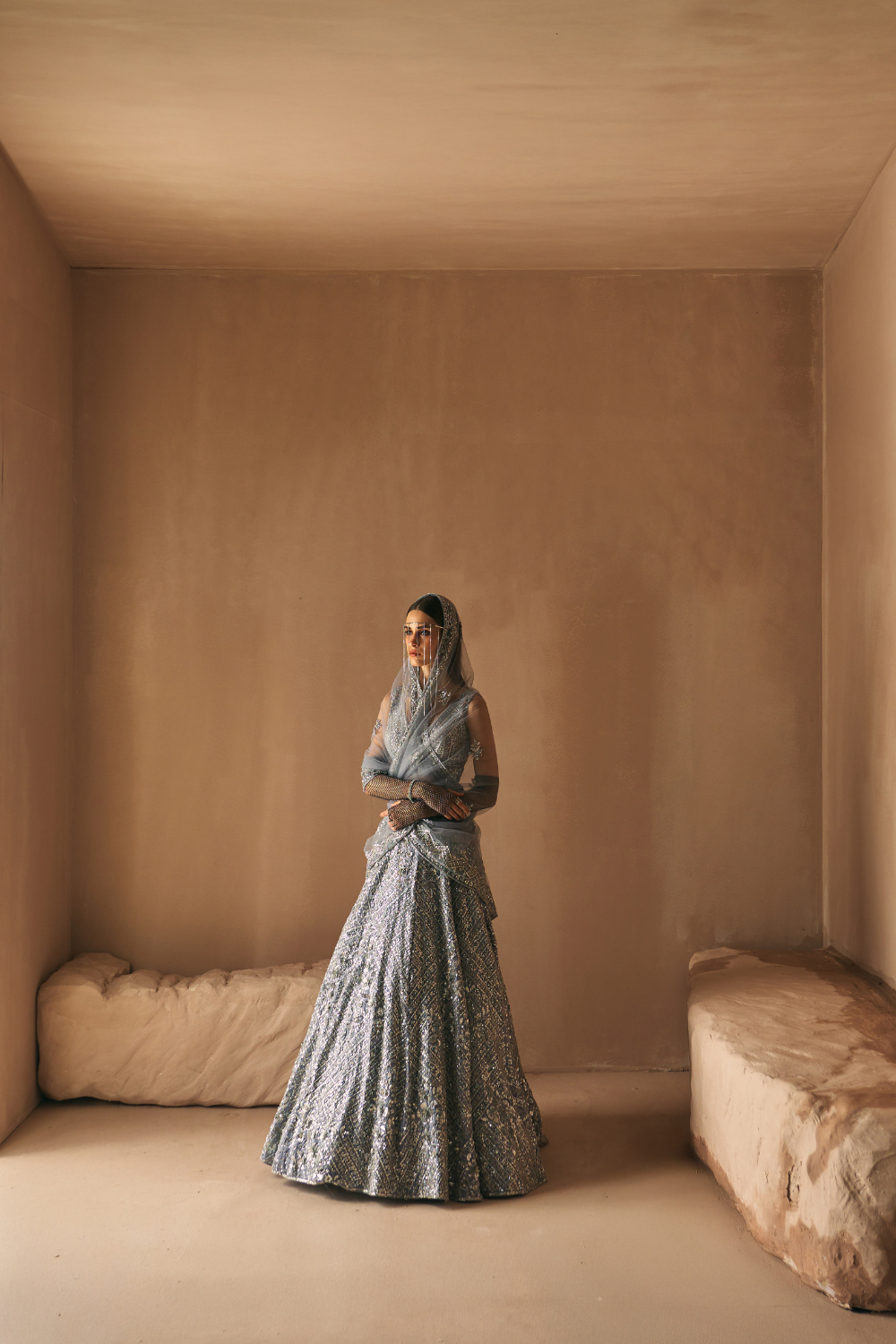 Twilight Smoke Lehenga Set