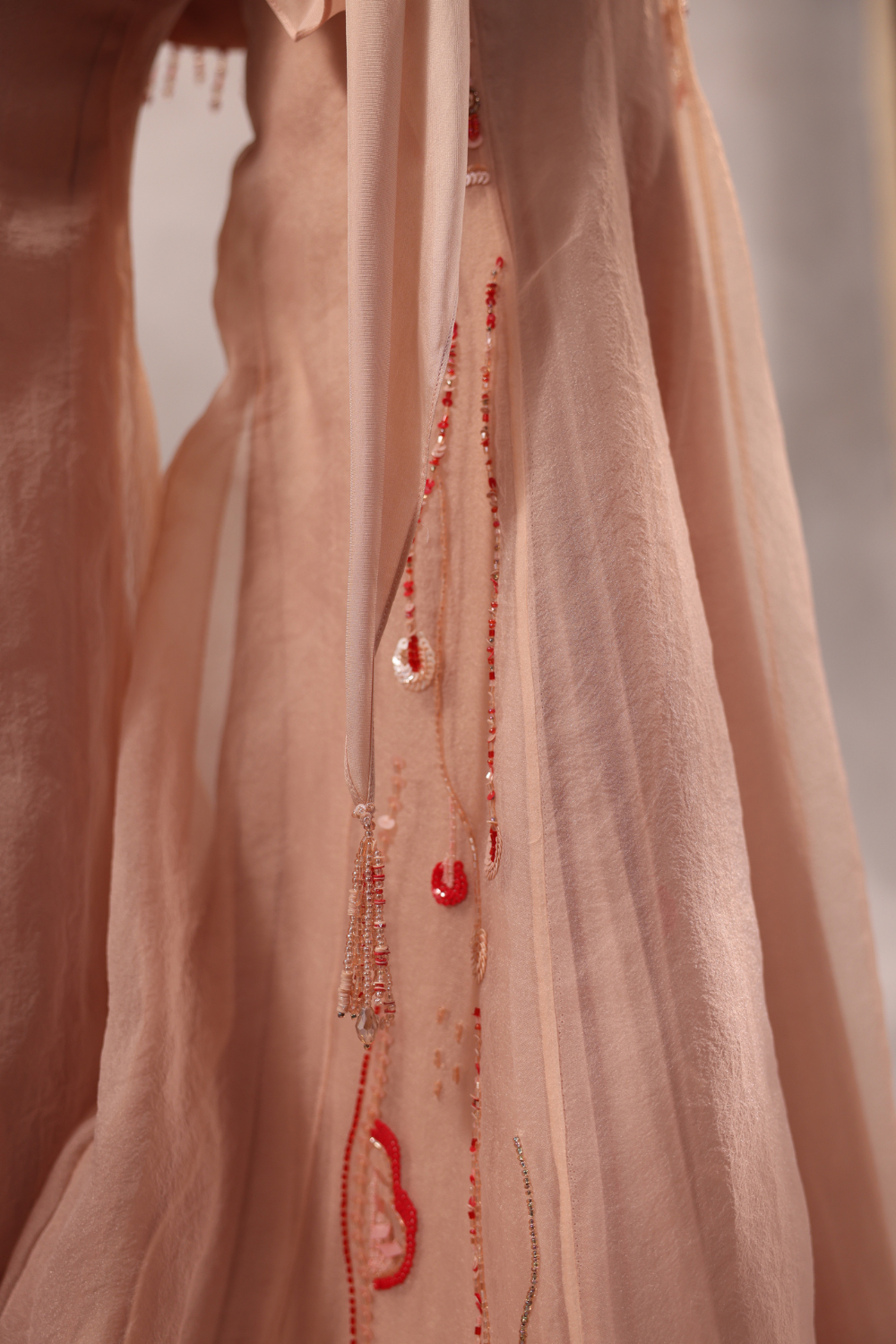 Powder Pink Embroidered Sharara Set of 3