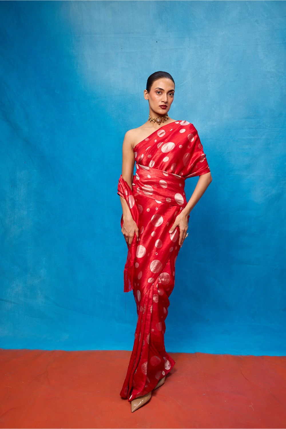 Handwoven Red Silk Banarasi Saree