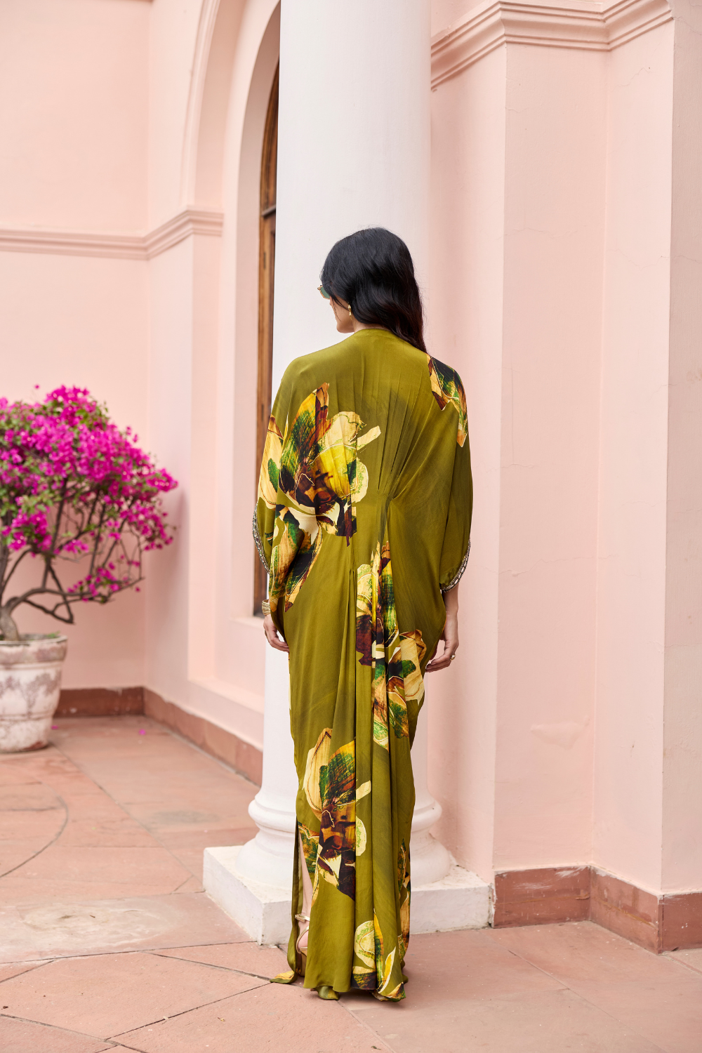 MATCHA GREEN FLORAL KAFTAN