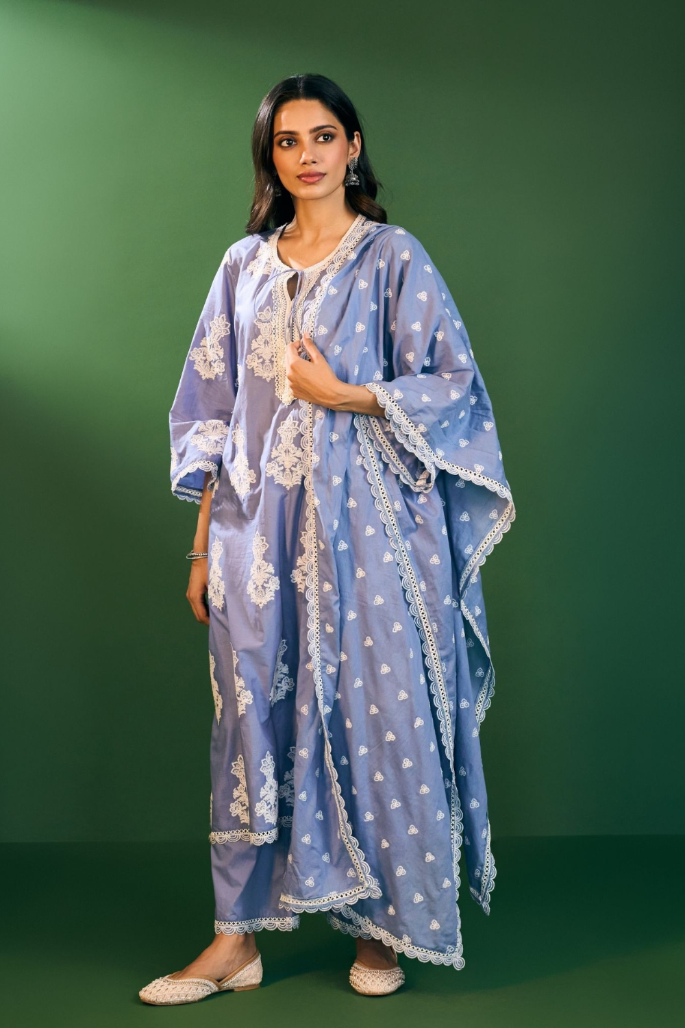 Rimi Cotton Steel Blue Kurta Set