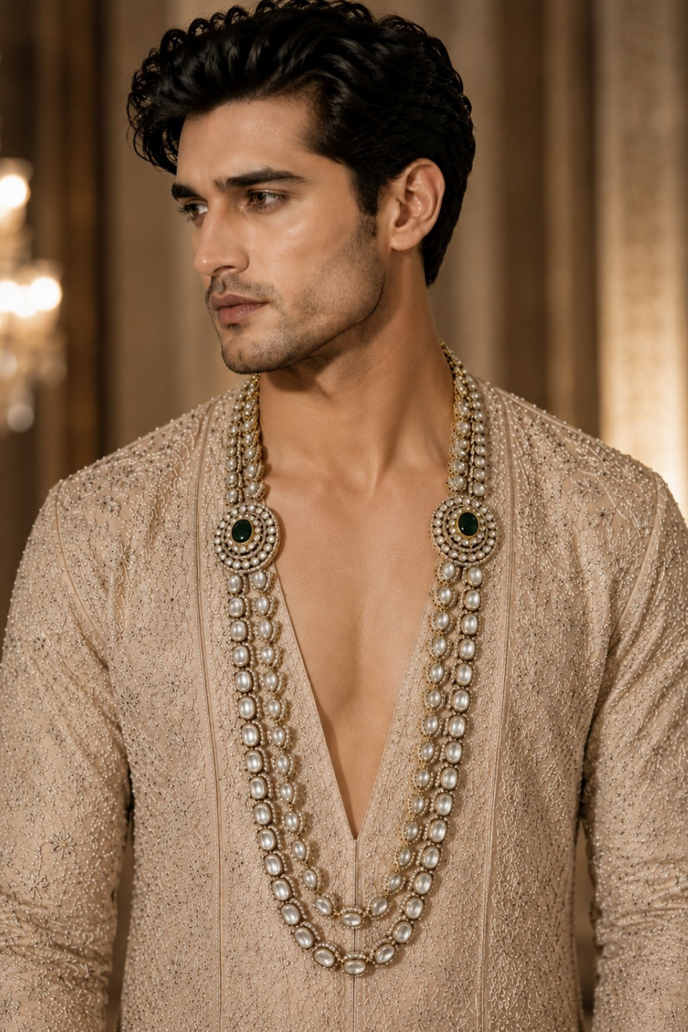 Double Layered Kundan Necklace