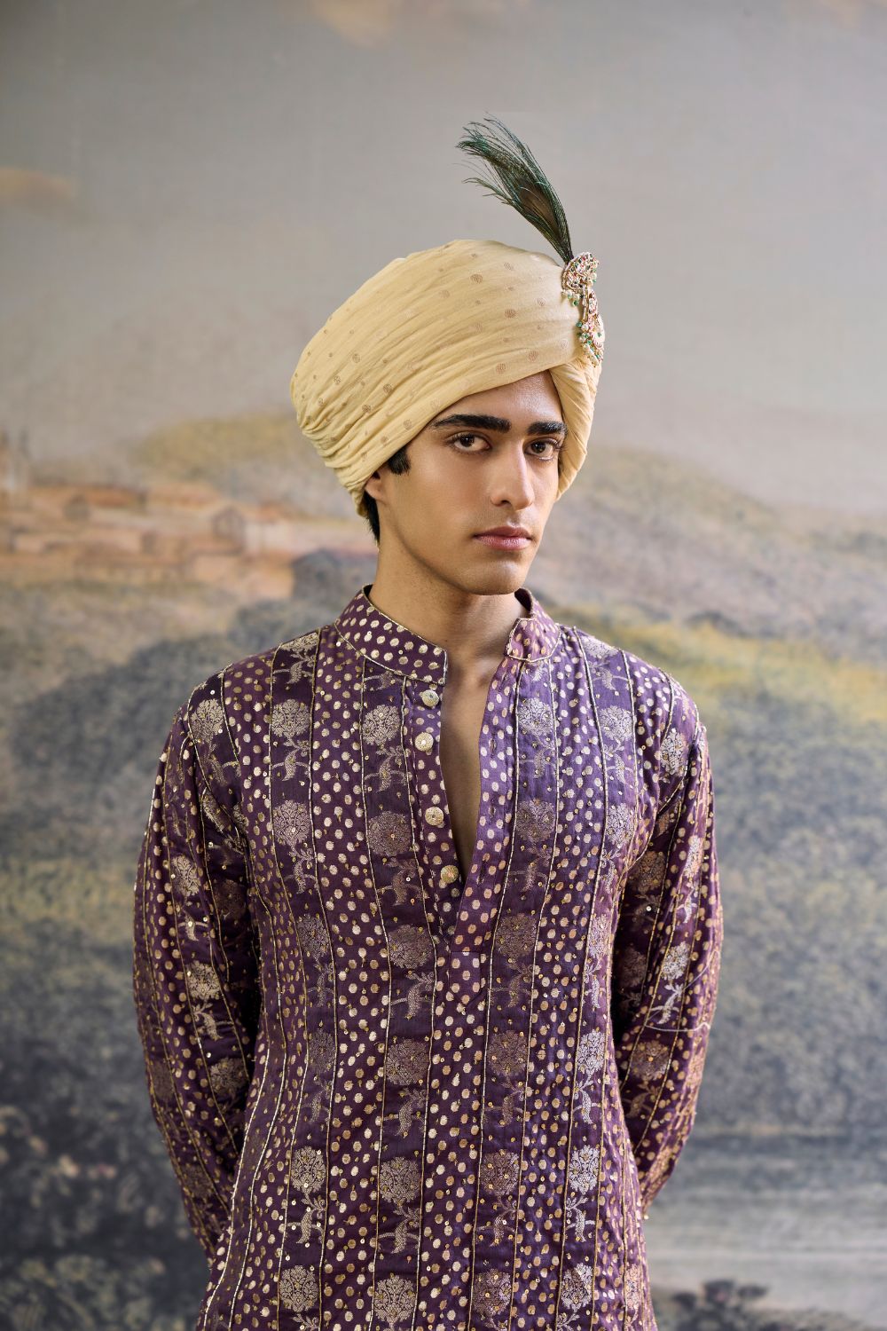 Baijanti Brocade Kurta Set