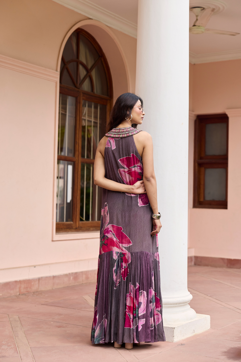PLUMICIOUS FLORAL SHIRT MAXI DRESS