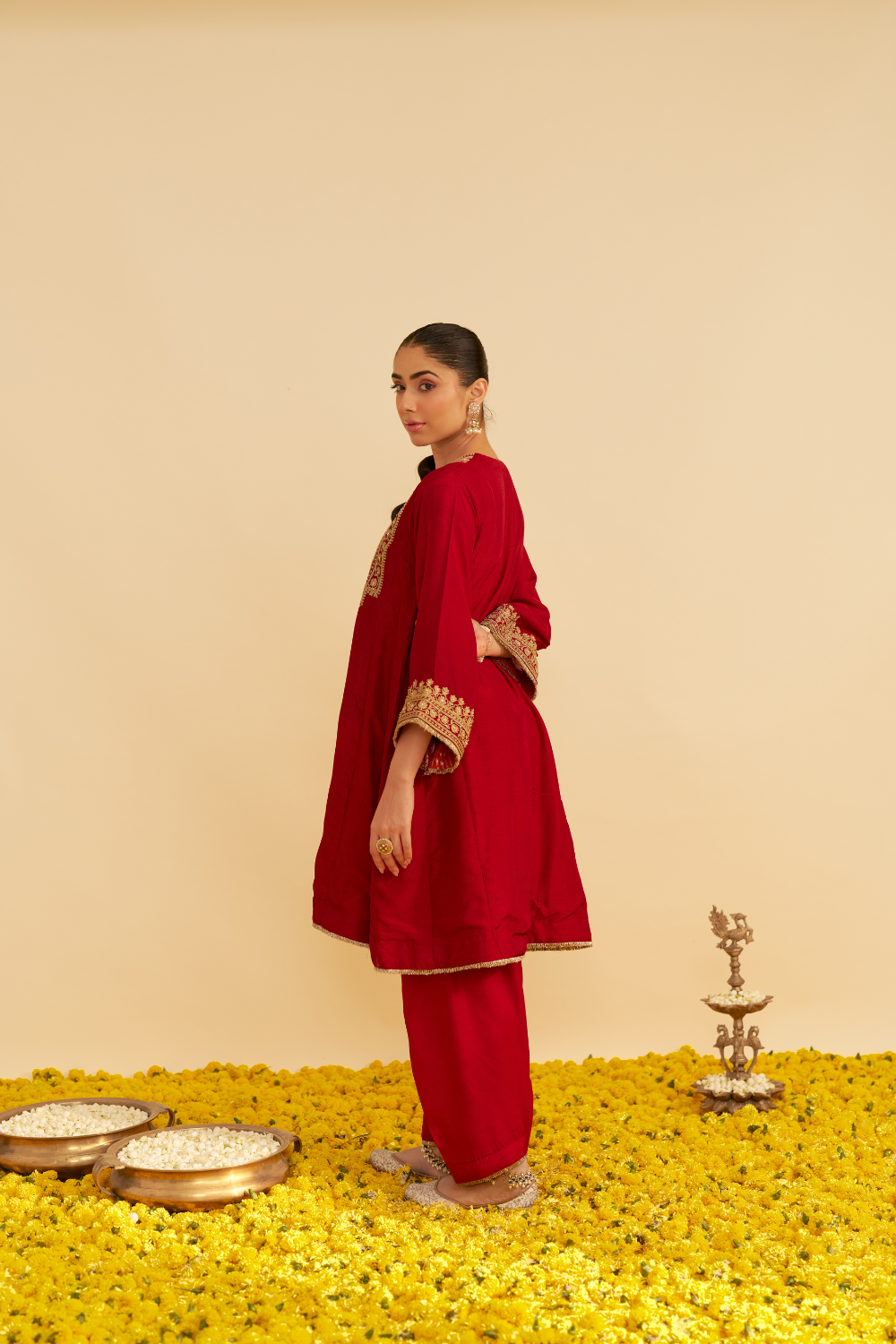 MEHZA - SHORT CHAUGA WITH SALWAR AND DUPATTA