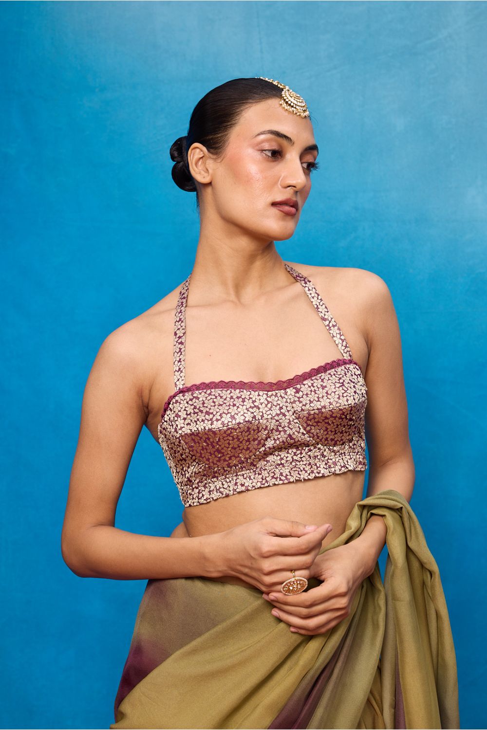 Multicolour Chiffon Digital Print Saree