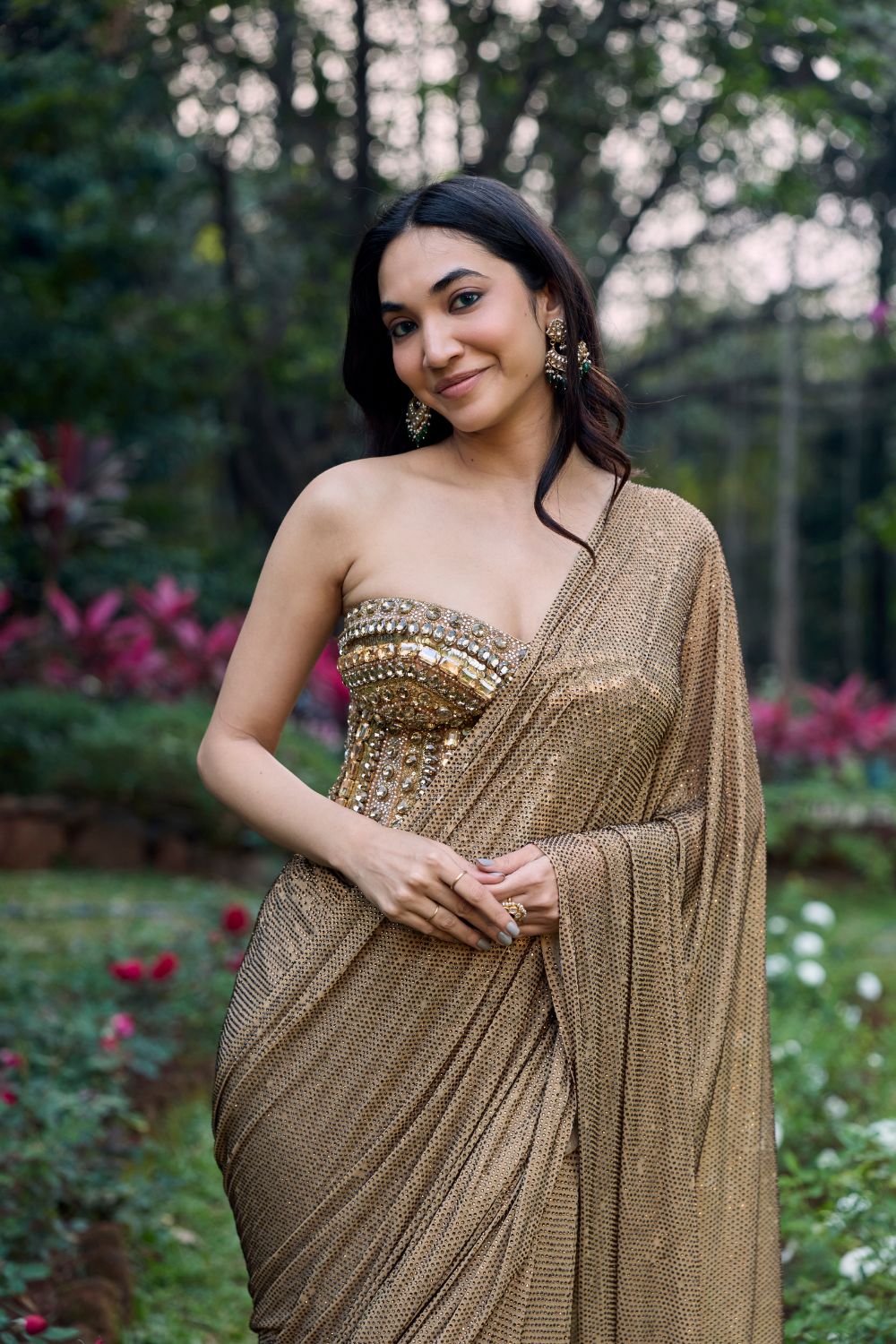 Unehri Noor Crystal Saree Set