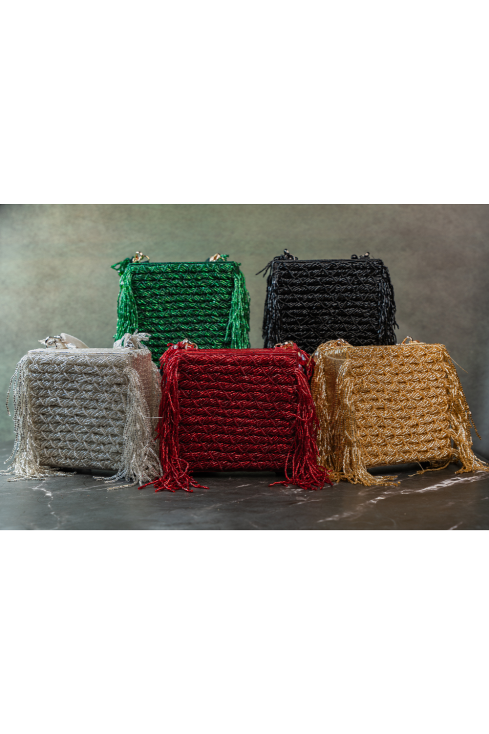 Weave Fringe Kasse Emerald