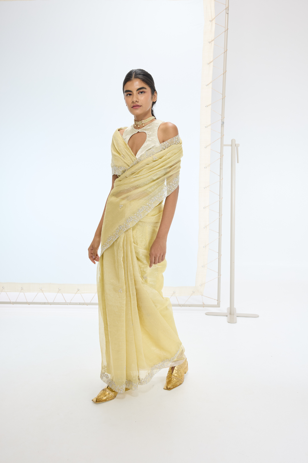 The Eva Saree in Lemon