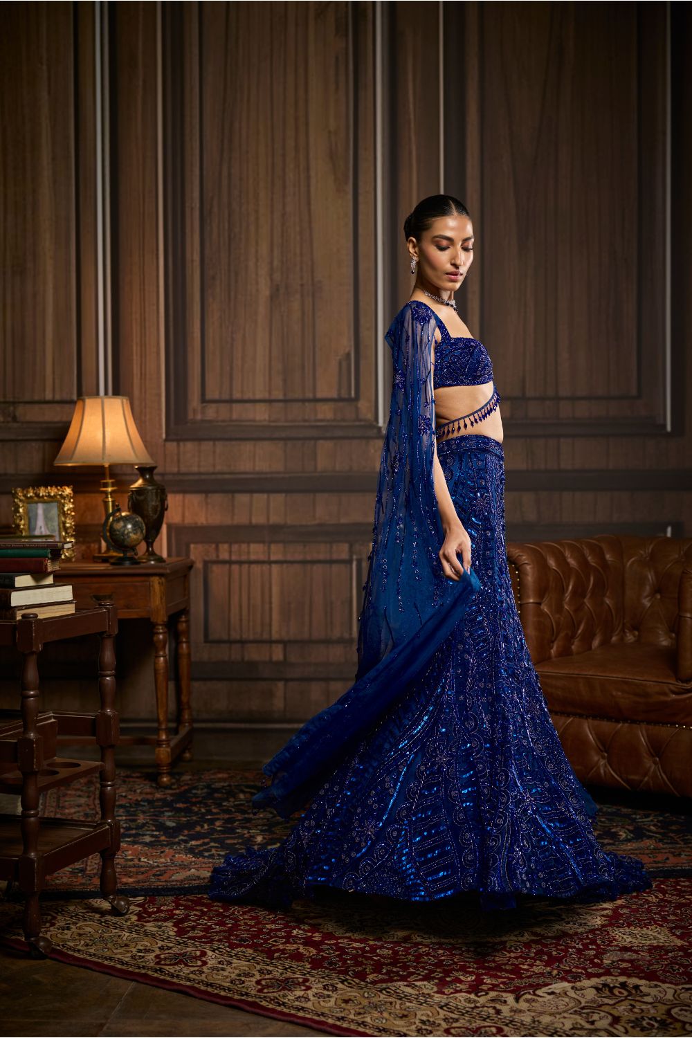 ELECTRIC BLUE TRAIL MERMAID SKIRT SET