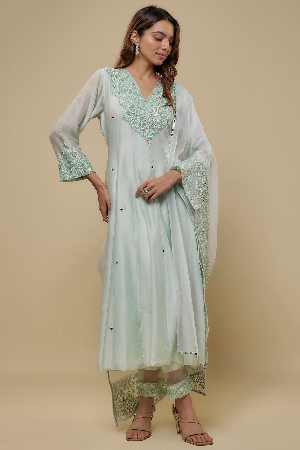 Layered Anarkali Set