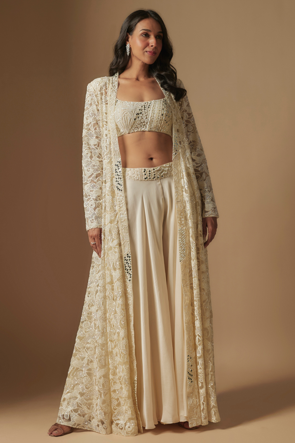 Evoke full Embroidered paired w full embroidered and sharara