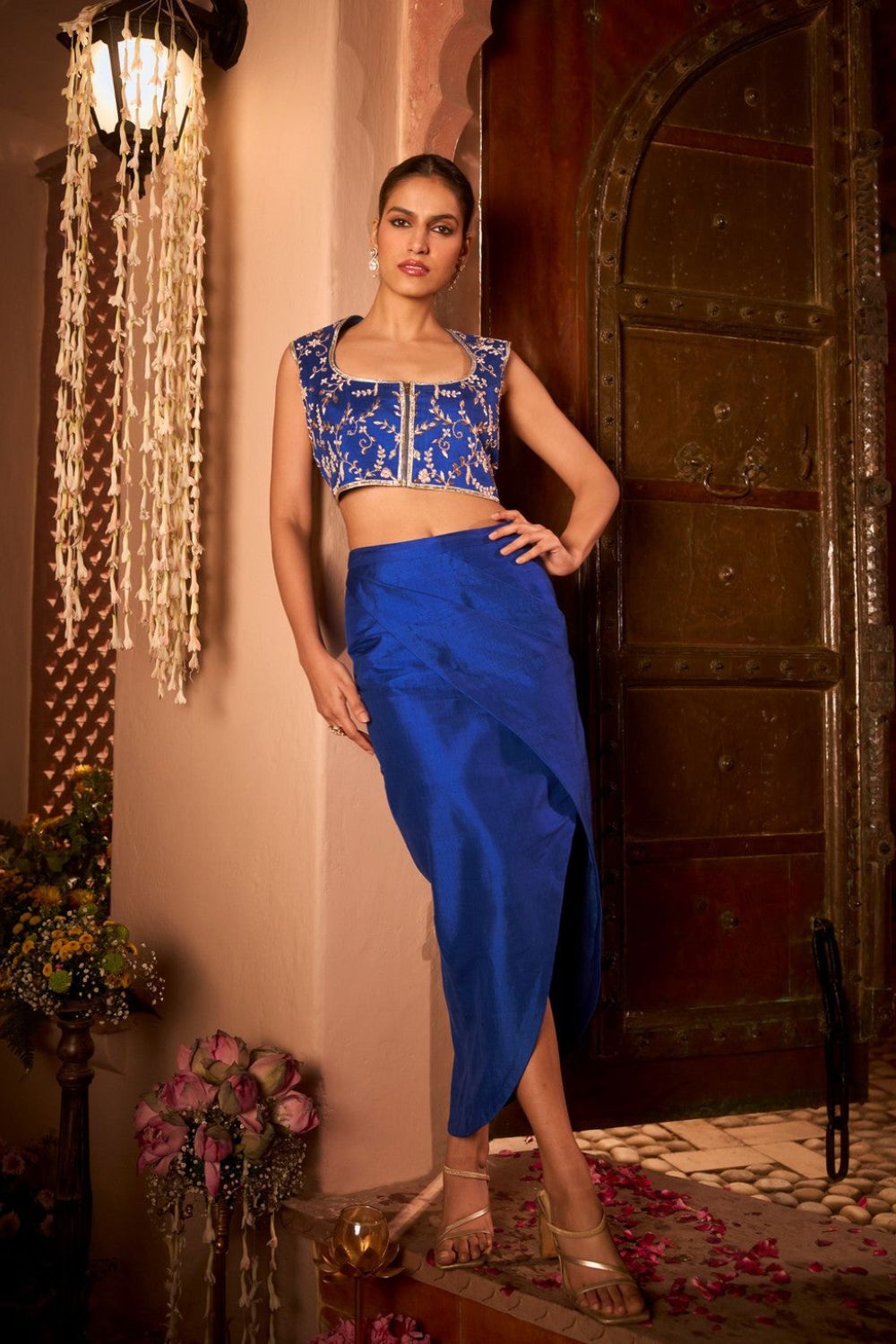 AZURE ZARI SKIRT SET