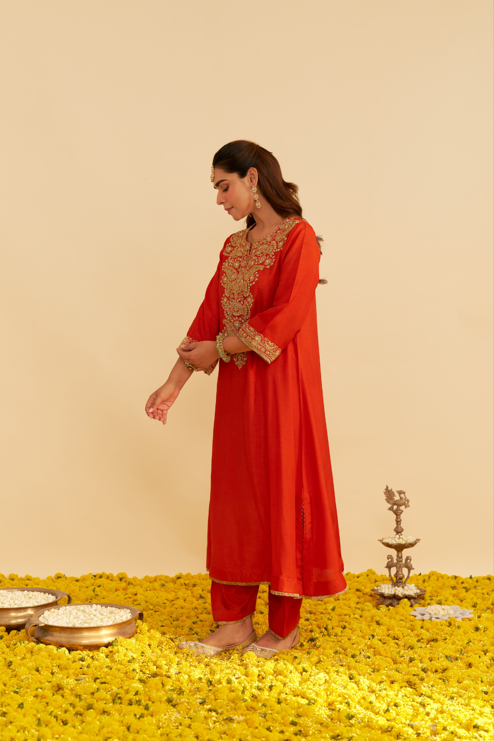 HIBA - LONG KAFTAN WITH SALWAR AND DUPATTA