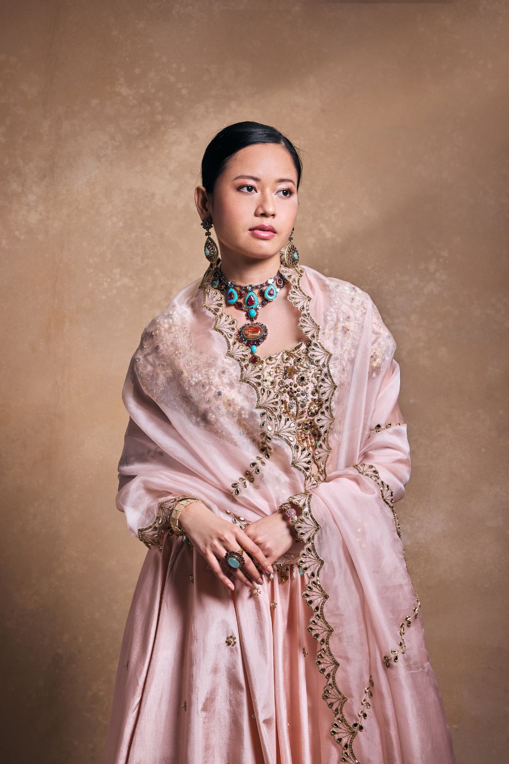 BABY PINK SILK LEHENGA SET