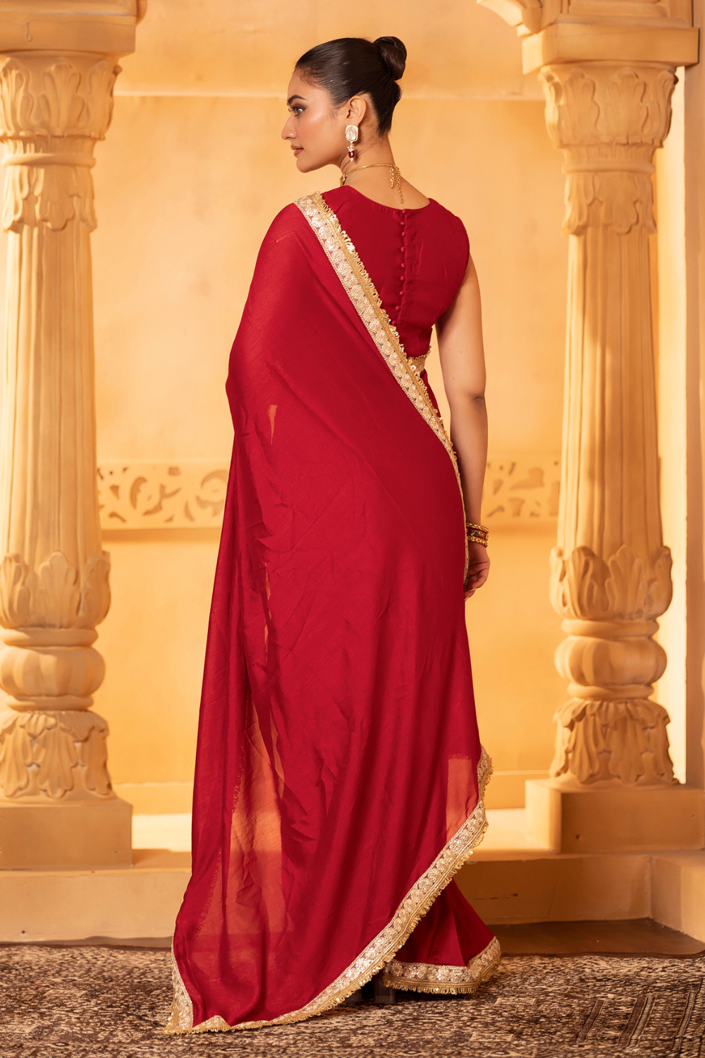 Red Saree Set