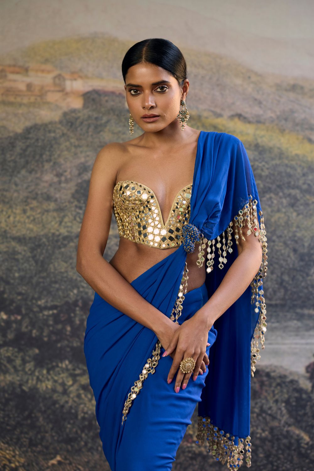 Neelanjana Mirror Saree Set