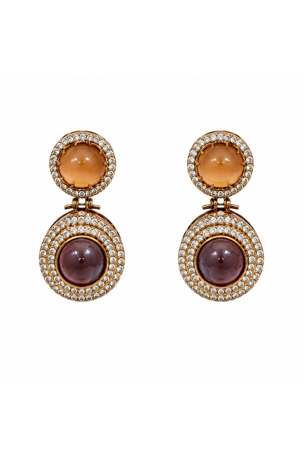 Multicolour Semi-Precious Stone Moissanite Necklace Set