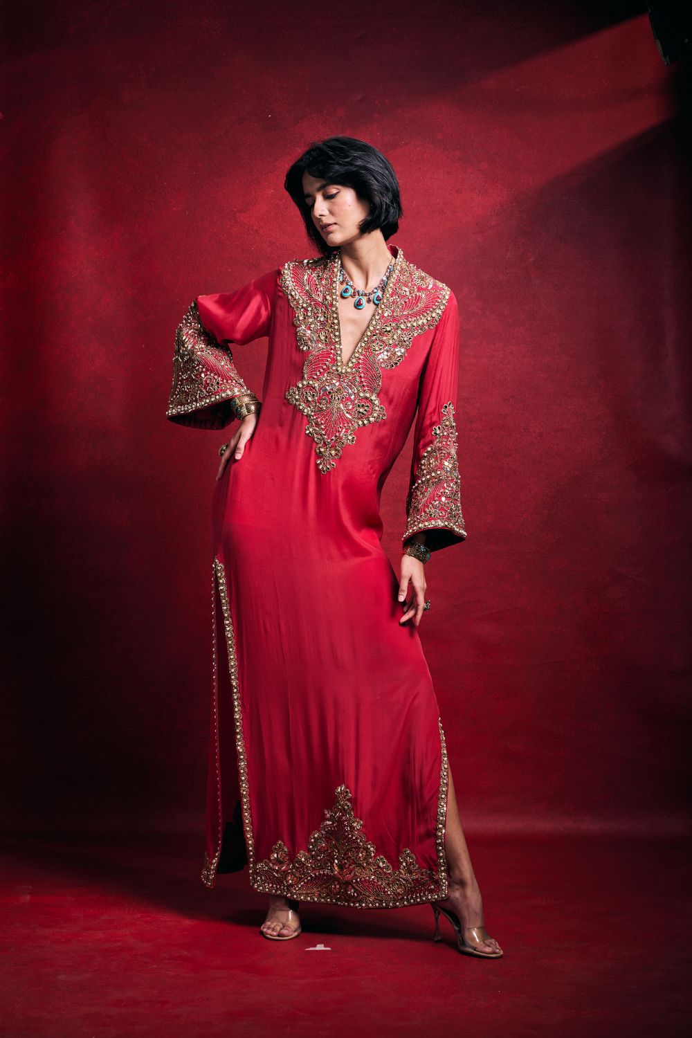 FUSCIA KAFTAN
