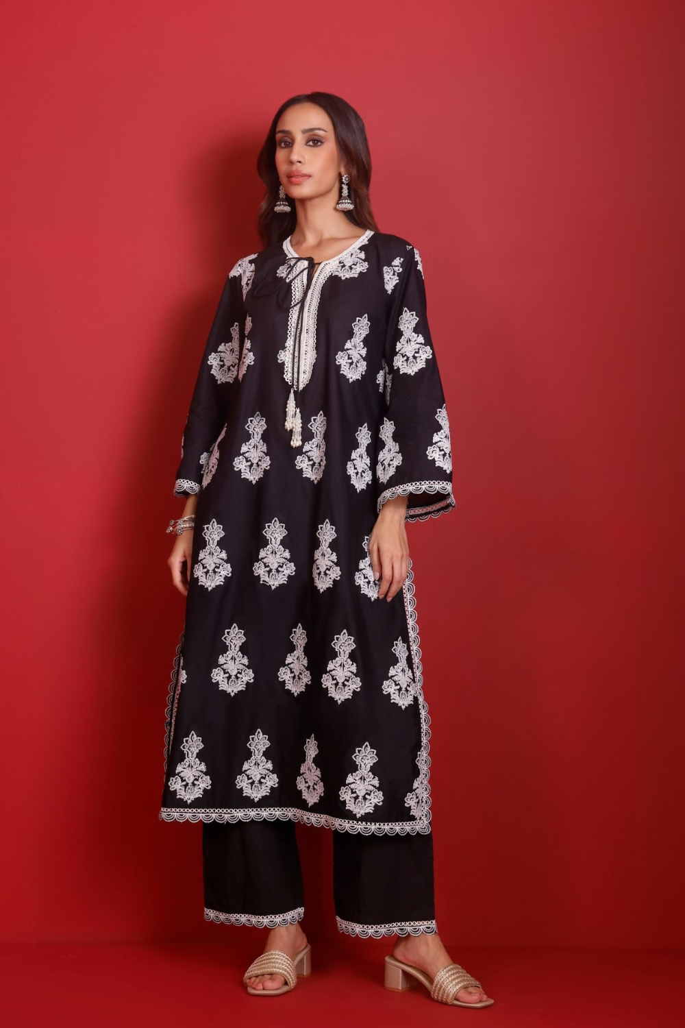 Rimi Cotton Black Kurta Set