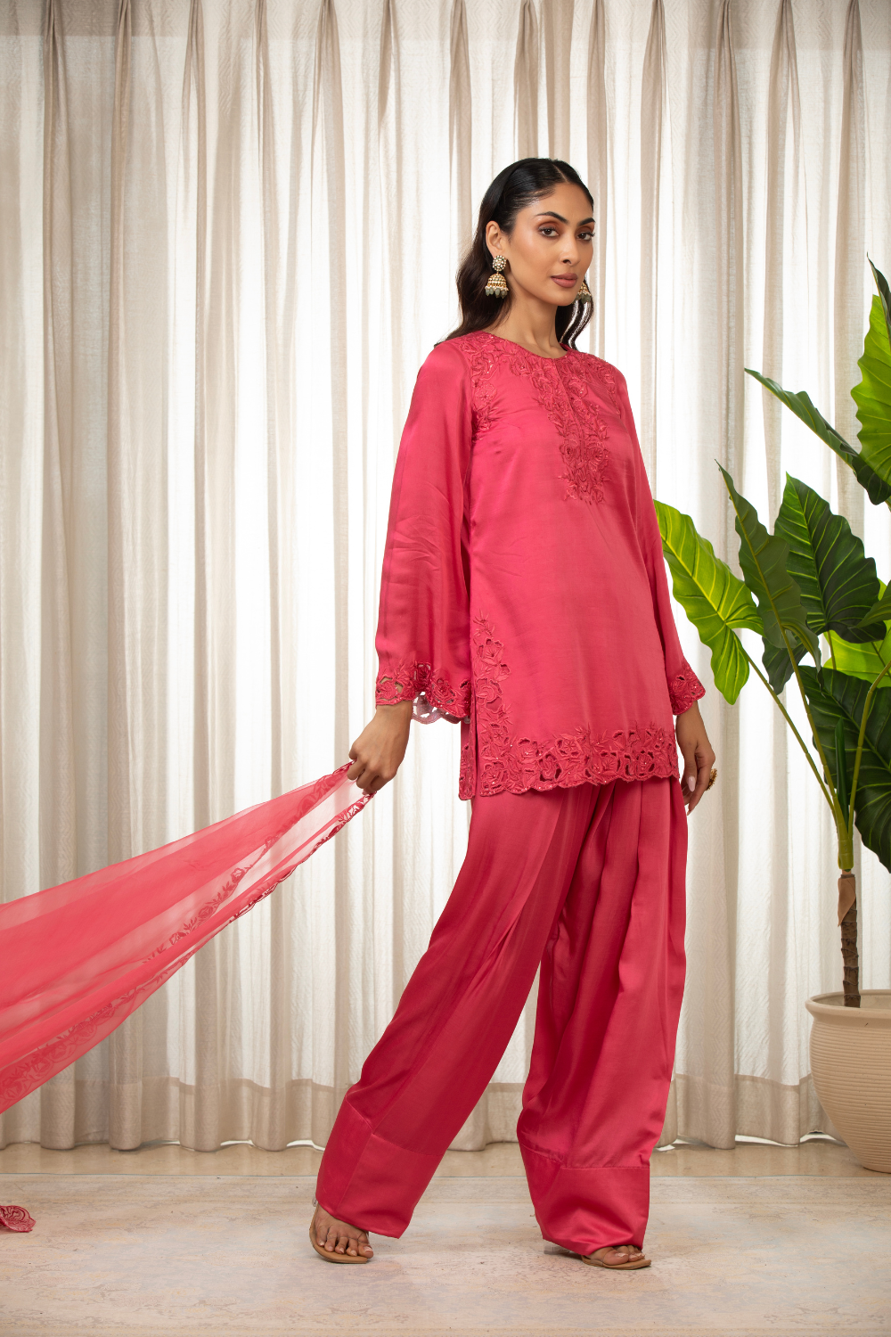 Kashmiri Pink Richa Set