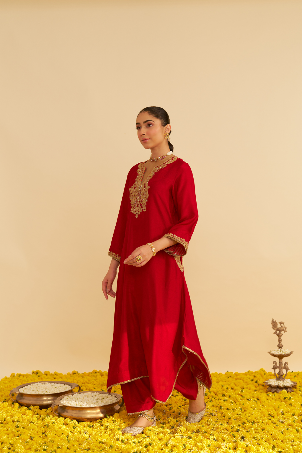AMAYA - LONG KAFTAN WITH SALWAR AND DUPATTA