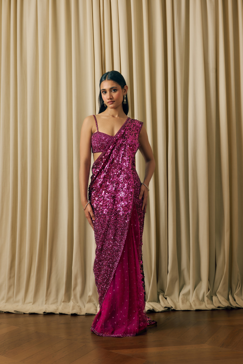 Sequin saree