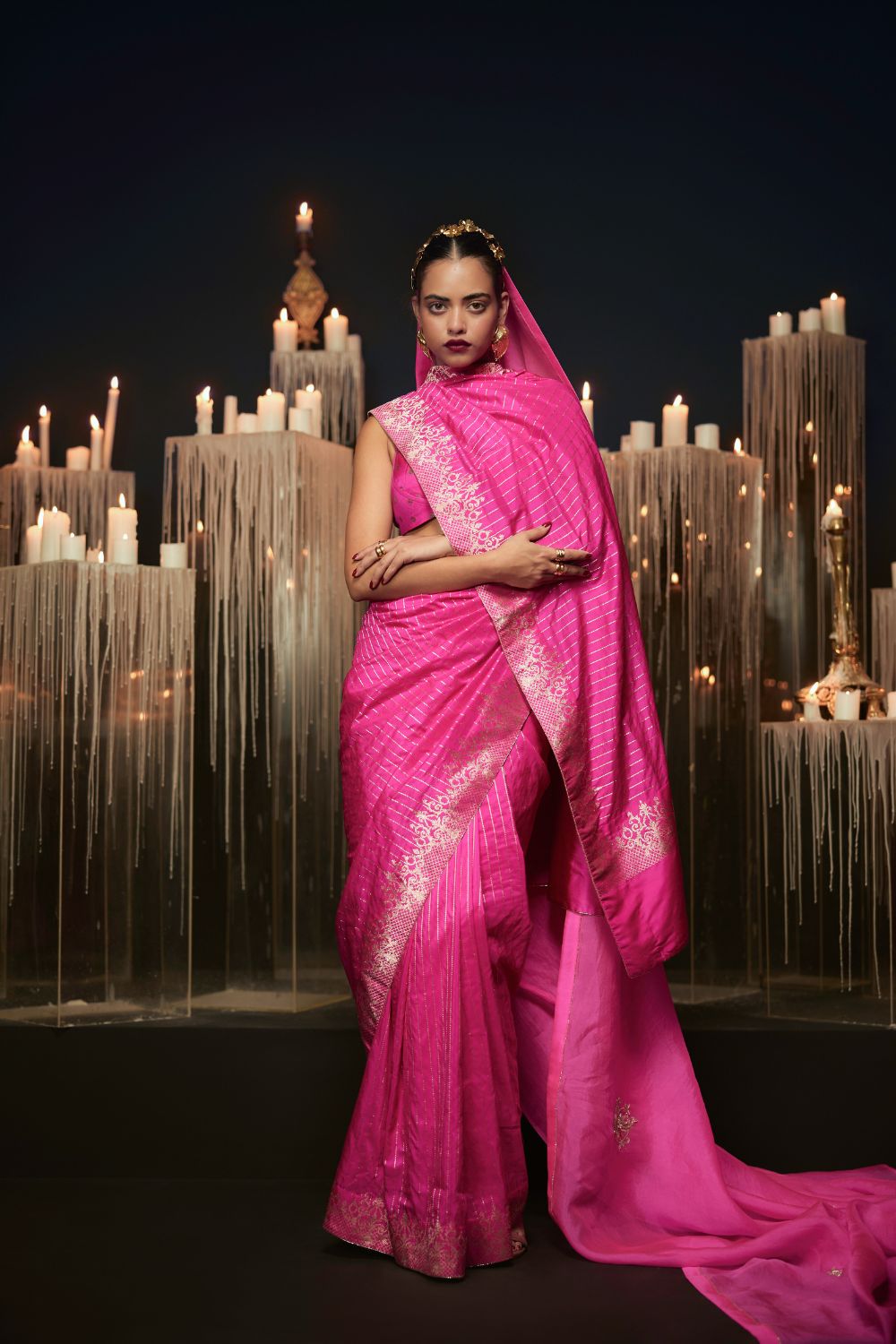 Femme Fatale Saree in Pink