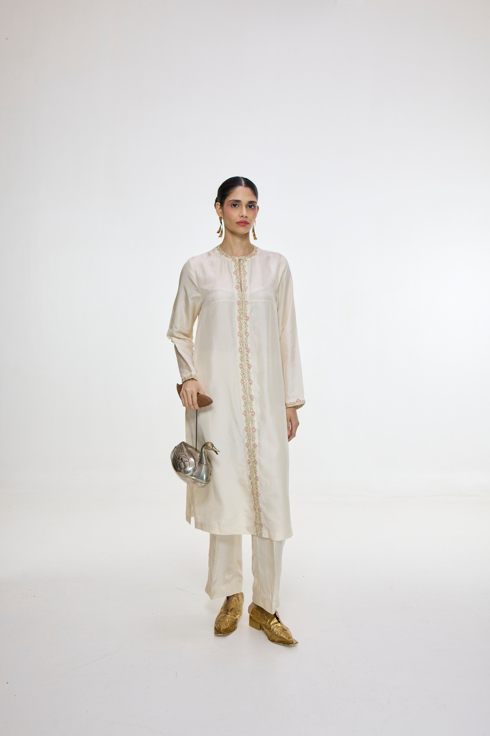Handwoven White Kurta Set