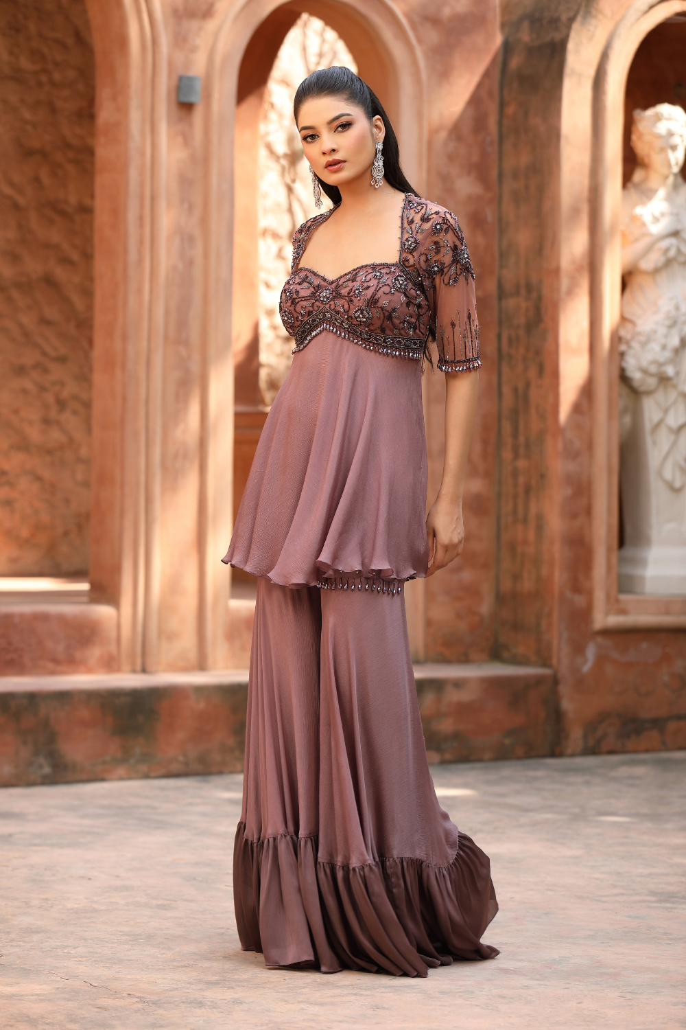 Dusky Bloom Gharara Set