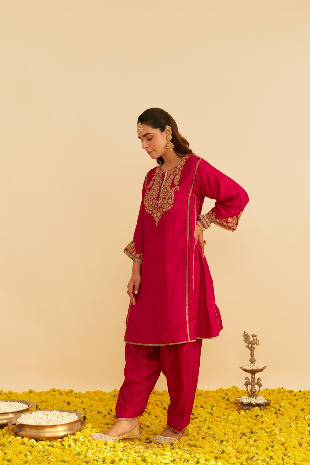 AYRA - SHORT CHAUGA WITH SALWAR AND DUPATTA