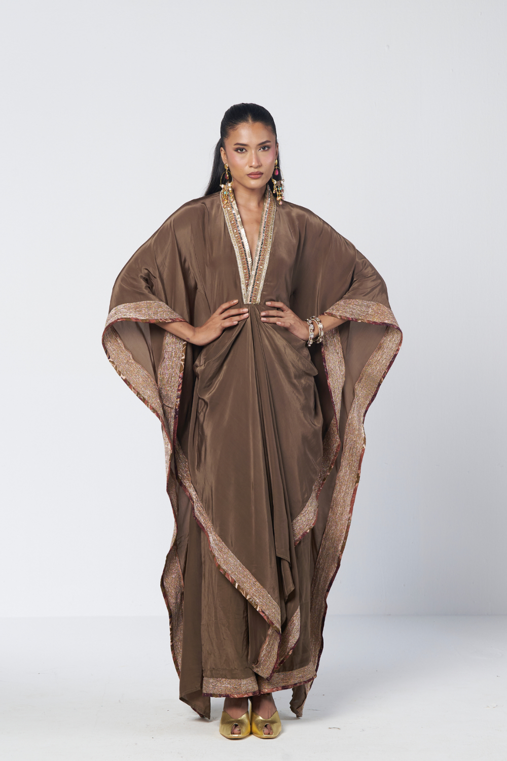 Azra Olive Kaftan Set