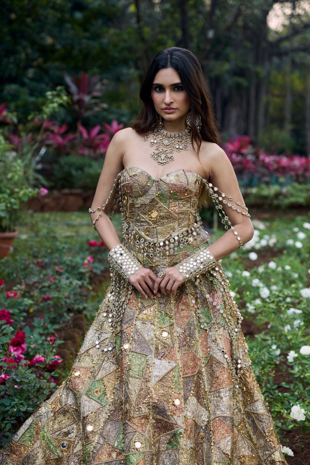 Gulnaar Gota Lehenga Set