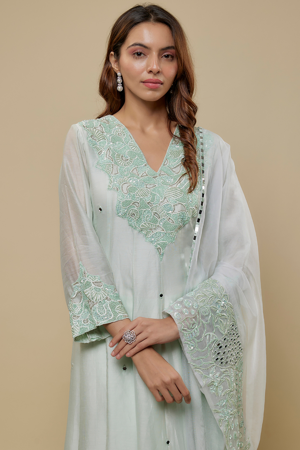 Layered Anarkali Set