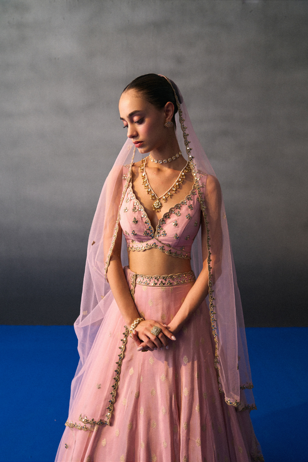 Pink Benarasi Festive Lehenga
