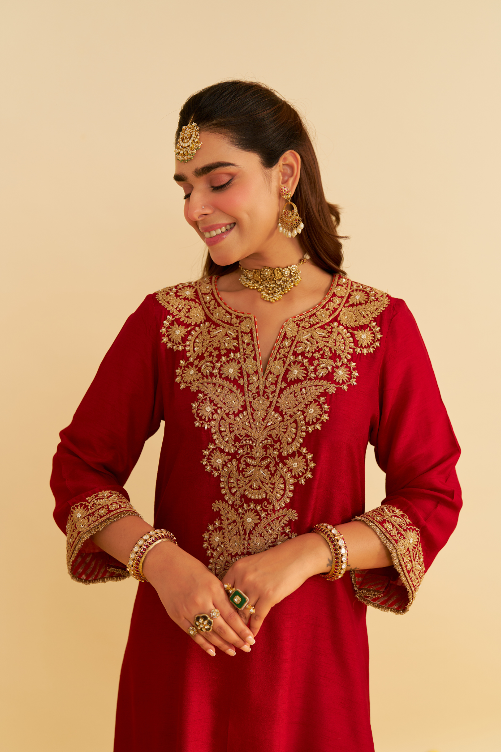 HIBA - LONG KAFTAN WITH SALWAR AND DUPATTA