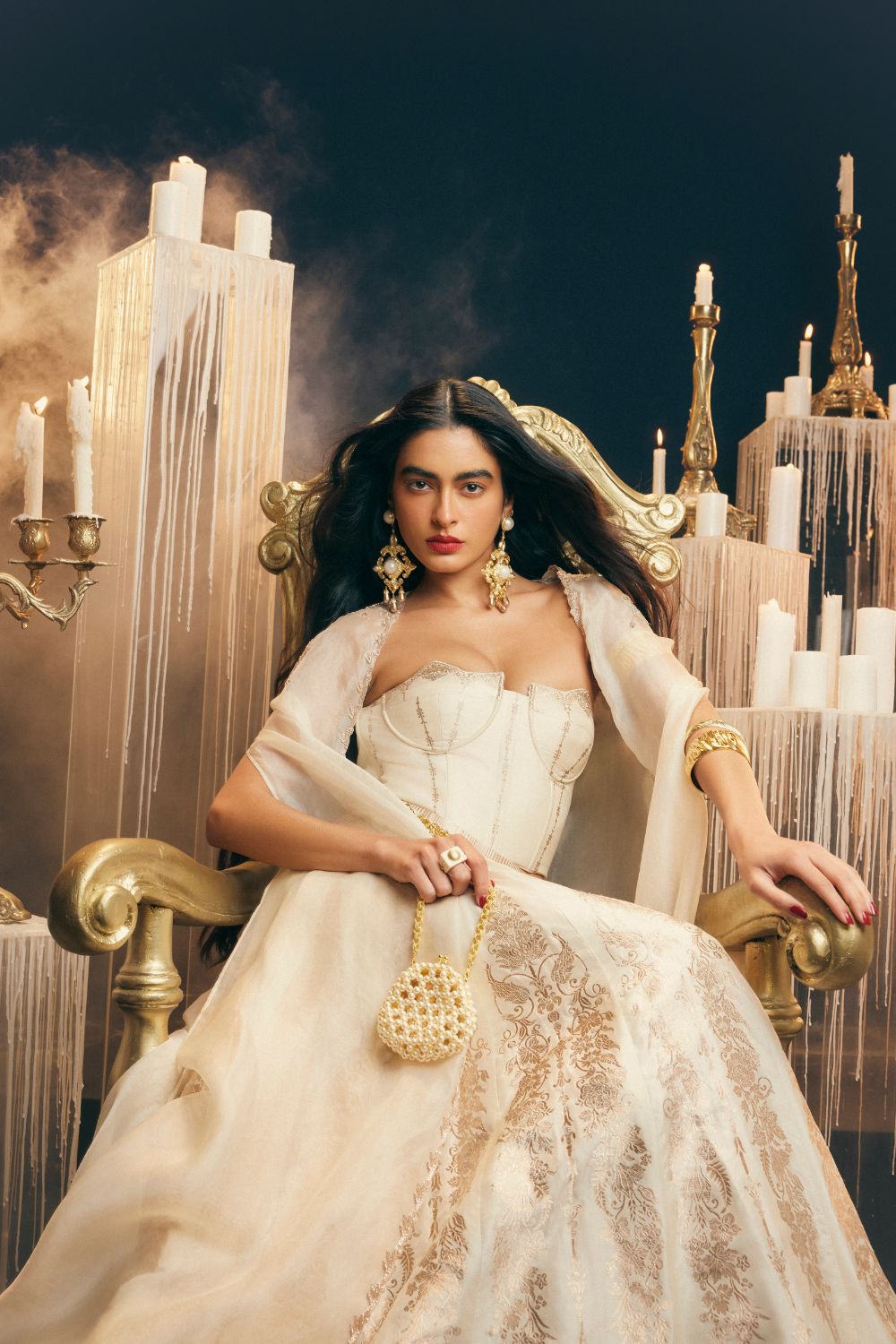 Yours Truly Lehenga Cream