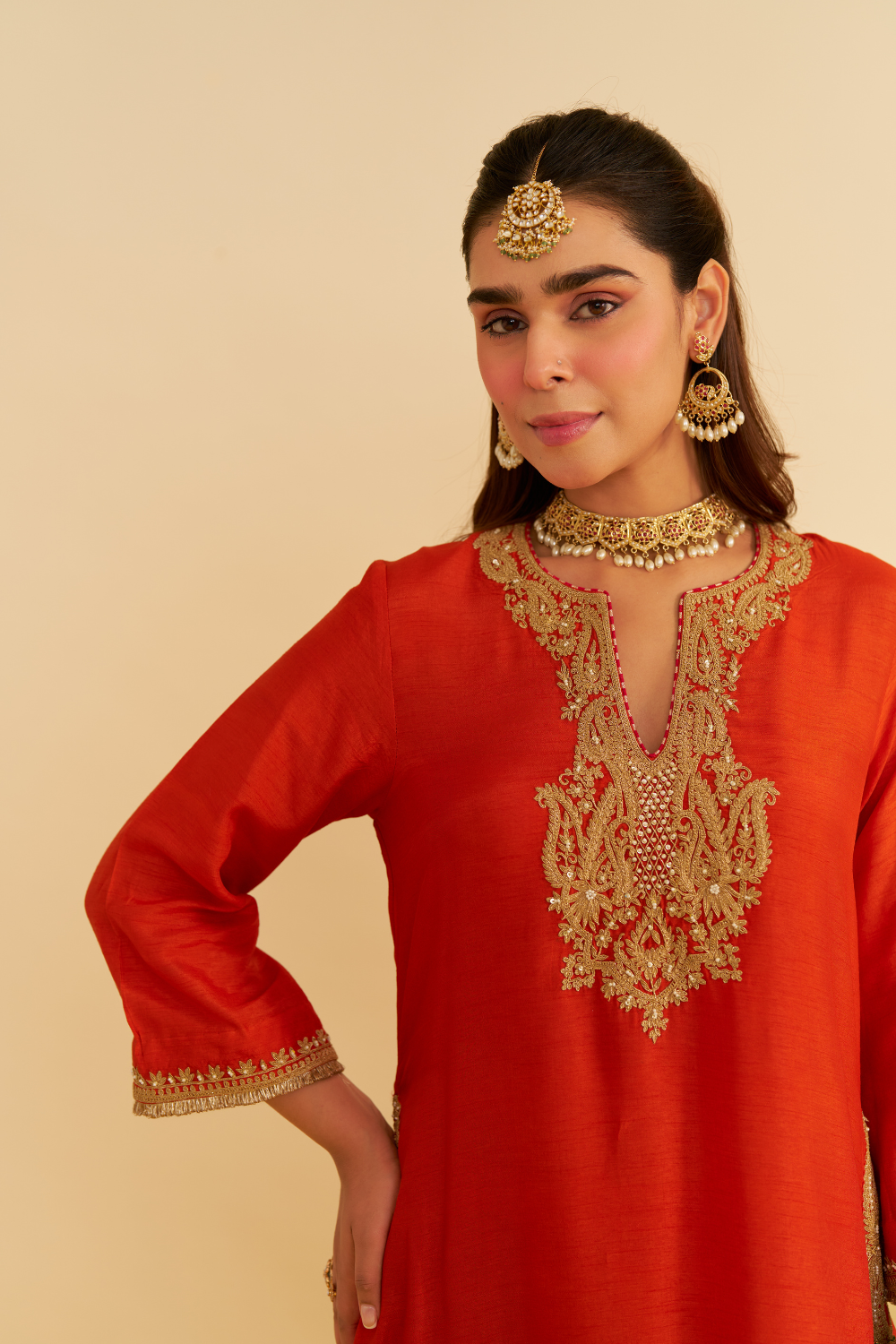 AMAYA - LONG KAFTAN WITH SALWAR AND DUPATTA