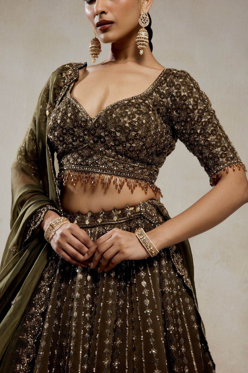 Mehendi Green Lehenga Set