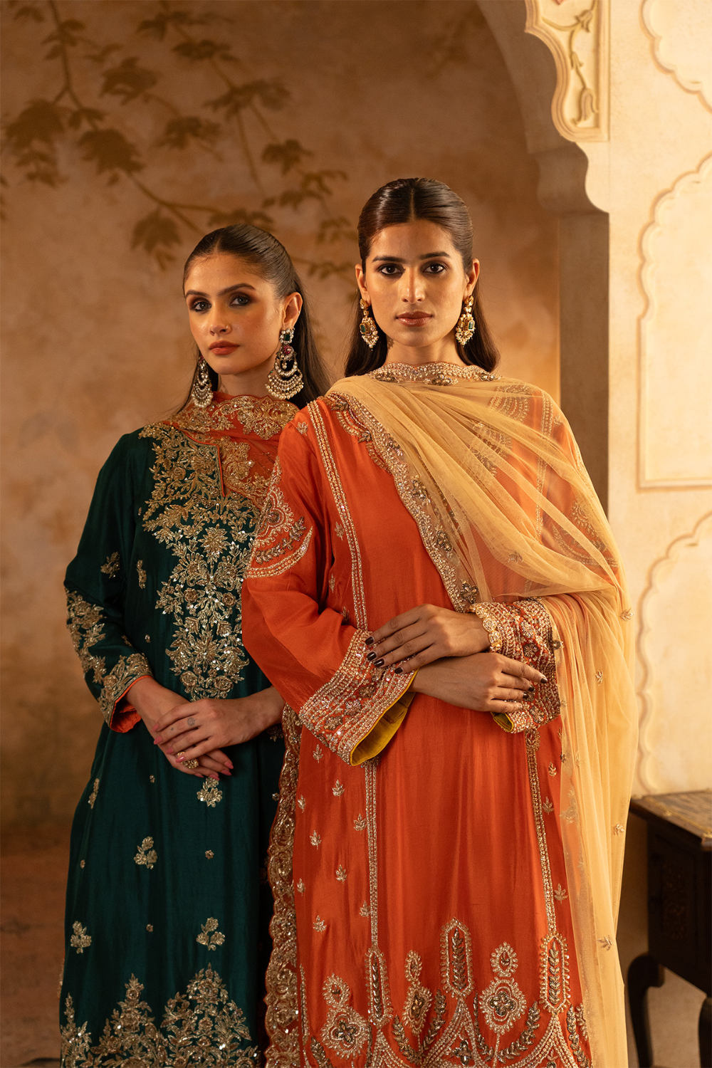 Rust Silk Suit Set