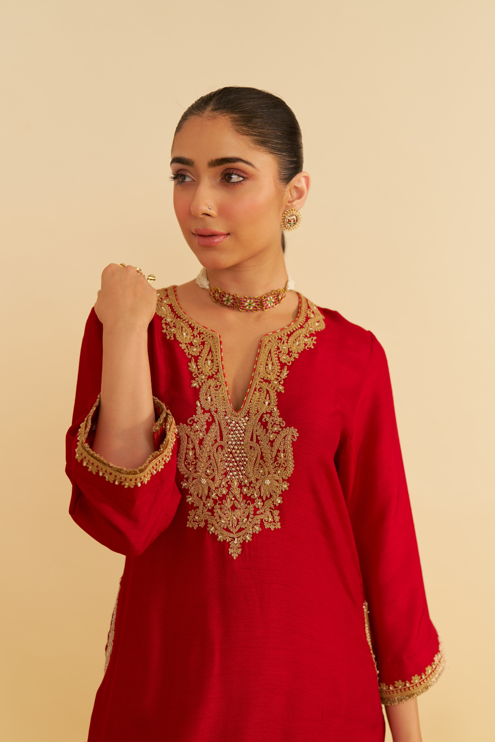AMAYA - LONG KAFTAN WITH SALWAR AND DUPATTA