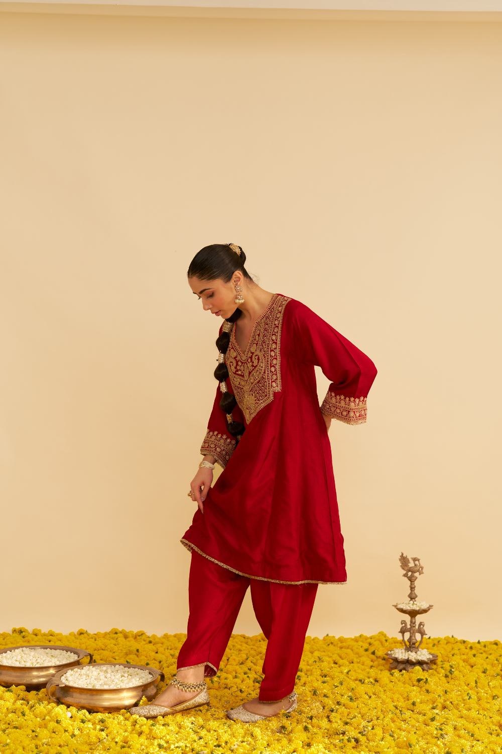 MEHZA - SHORT CHAUGA WITH SALWAR AND DUPATTA