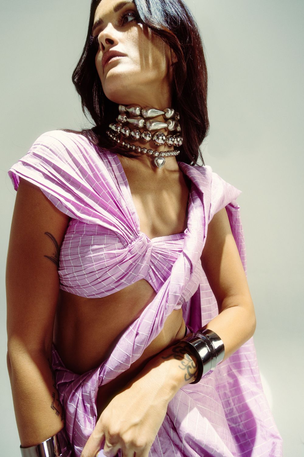 Lilac Pin Stripe