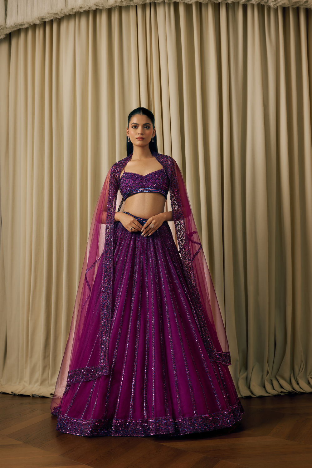 Hand embroidered Lehenga