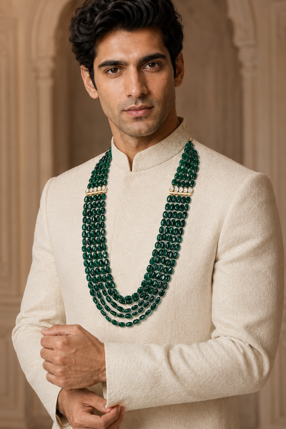 Multi-Strand Beaded Kundan Mala
